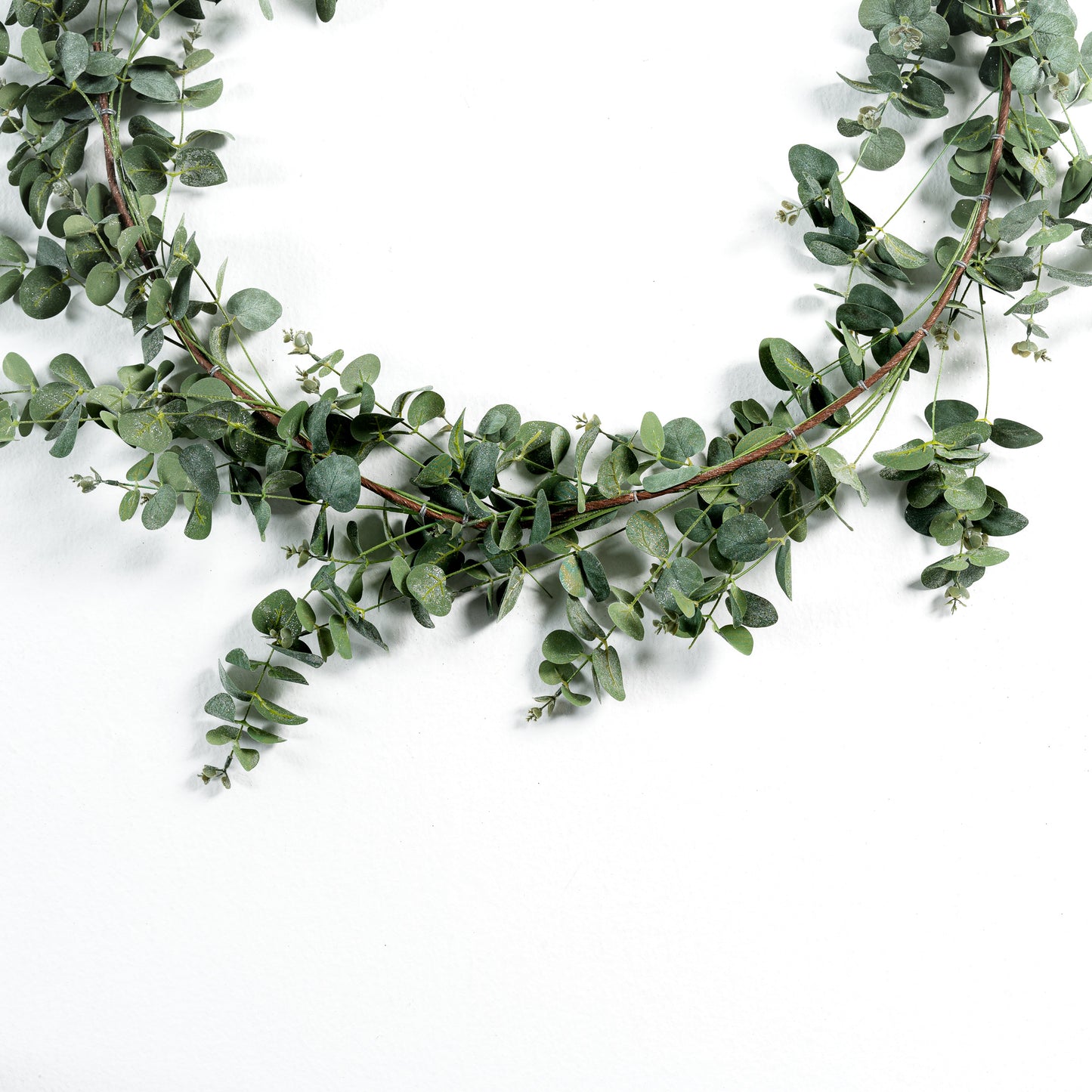 Eucalyptus Green W/Glittered Garland