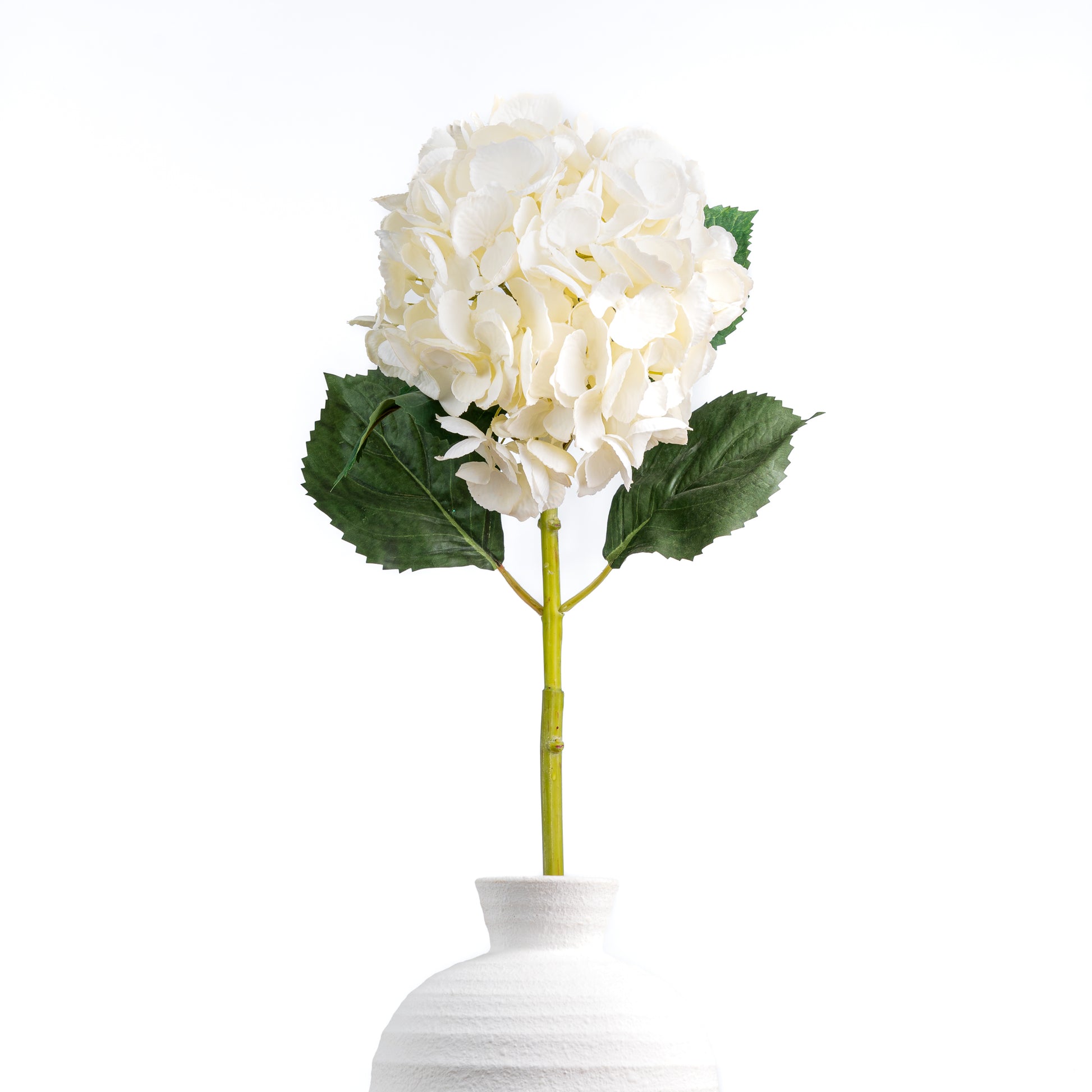 31" Faux White Hydrangea Flower