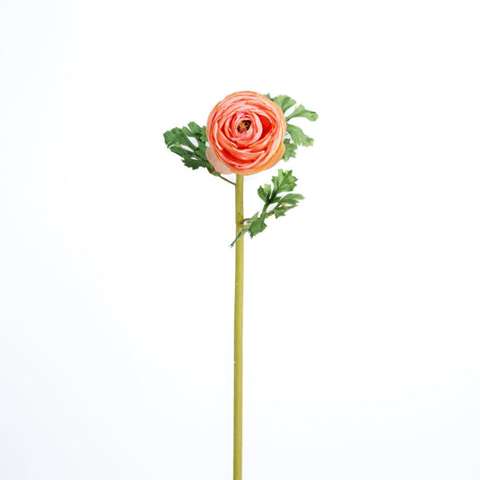 24" Faux Peach Ranunculus - Joy By