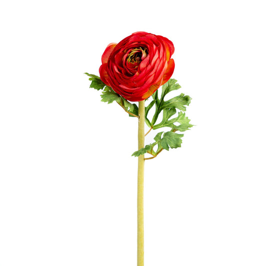 24" Faux Red Ranunculus - Joy By