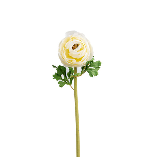 24" Faux White Ranunculus - Joy By