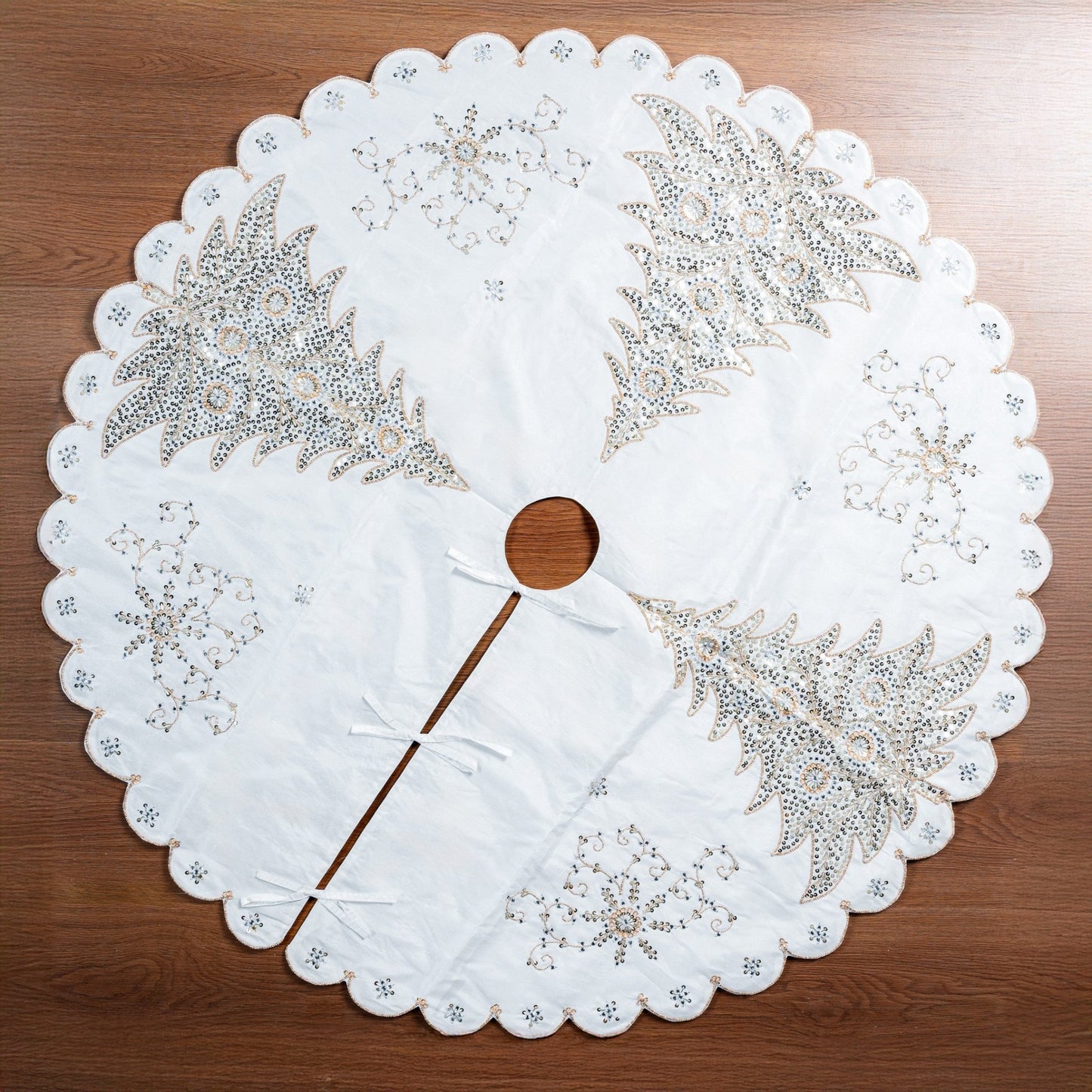 48" Tree Skirt With Sequins - Joy By