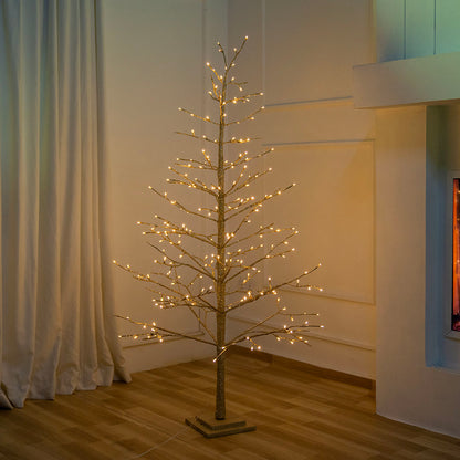 Gold Porch Tree with LED Lights 71"