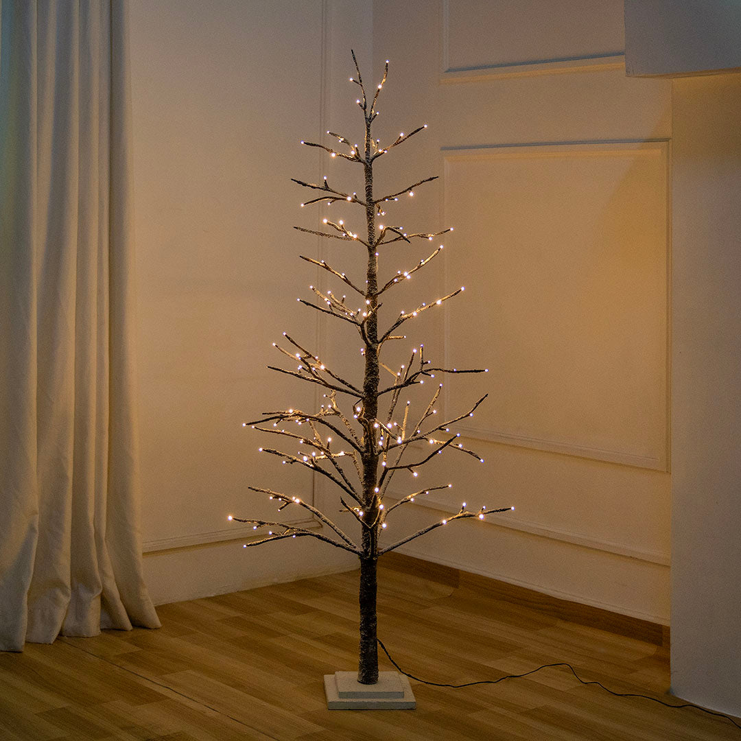 Winter White Porch Tree with LED Lights 59"