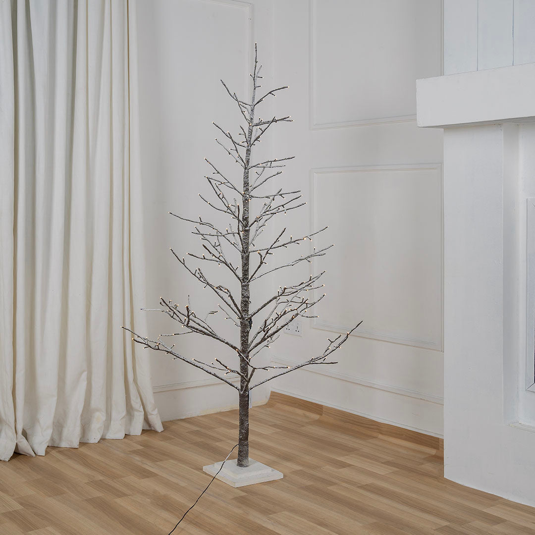 Winter White Porch Tree with LED Lights 71"