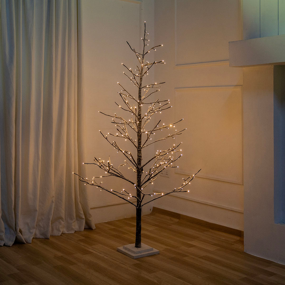 Winter White Porch Tree with LED Lights 71"