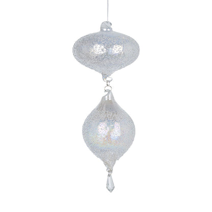 11" Crystal Sugar Bead Finial Ornament 11"