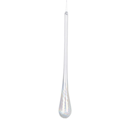 Iridescent Crystal Drop Ornament Clear