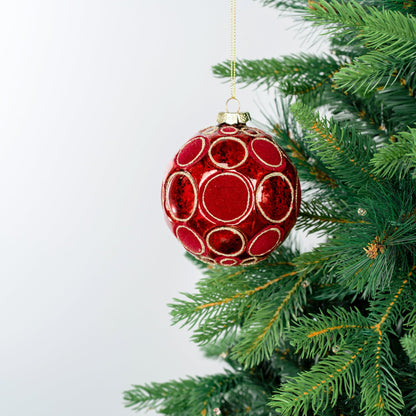 Ball Ornament with Velvet Spheres - Joy By