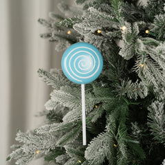 Blue Glitter Dusted Lollipop Ornament - Joy By