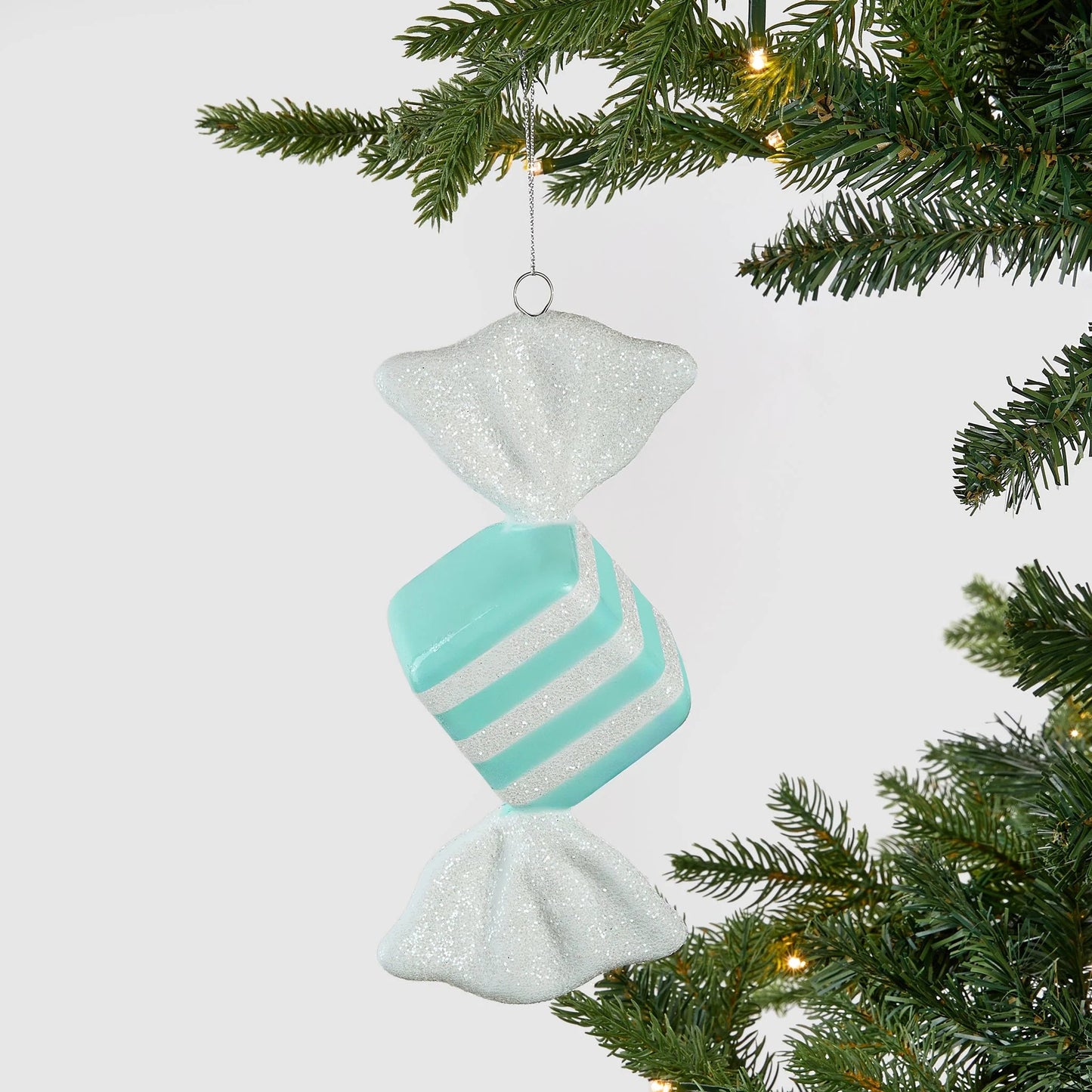 Blue Sugar Dusted Large Toffee Ornament - Joy By