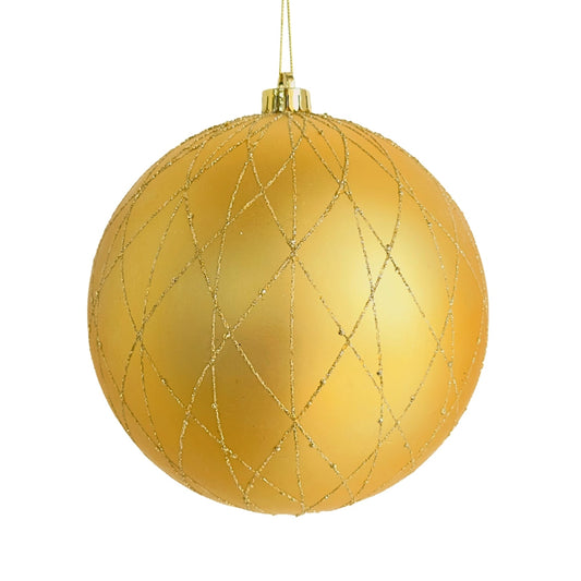 Bright Gold 6" Ball Ornament - Joy By