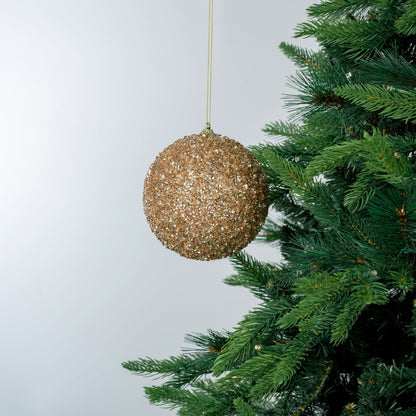 Champagne & Gold Sequin Ball Ornament - Joy By