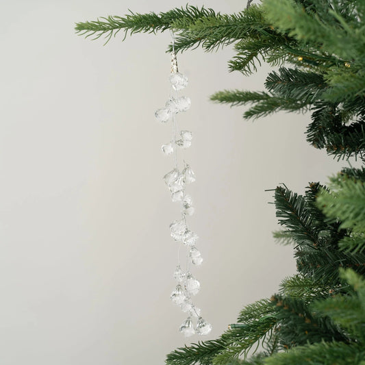 Clear Hanging Crystal Bead Ornament - Joy By