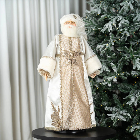 Cream standing Santa Tabletop - 31" - Joy By