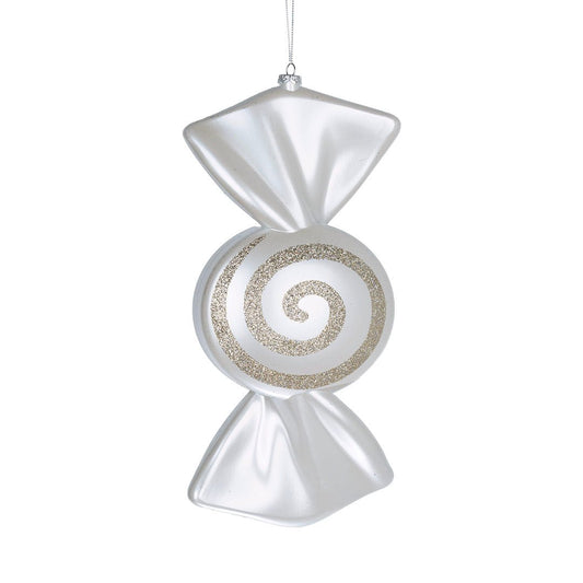 Flat Champagne 12" Swirl Candy Ornament - Joy By