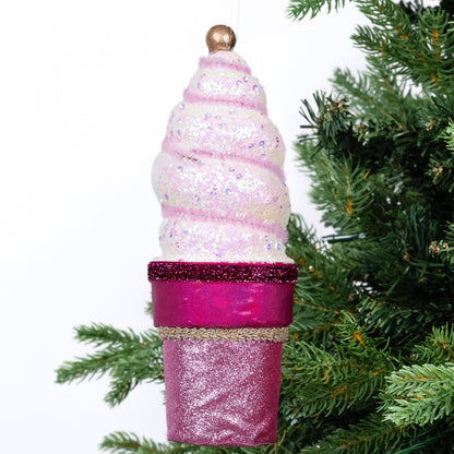 Ice Cream Cone Ornament - Joy By