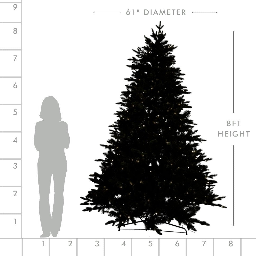 Joy By 8' Mixed Foliage Christmas Tree with 750 Warm White LED Lights - Joy By