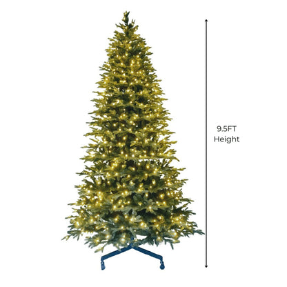 Joy By 9.5' Pre - lit Fraser Fir Christmas Tree with 1000 Warm White LED Lights - Joy By