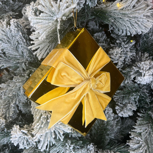 Matte Gift Box Ornament - Joy By