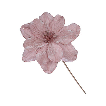 Metallic Pink Magnolia Flower Pick - Joy By