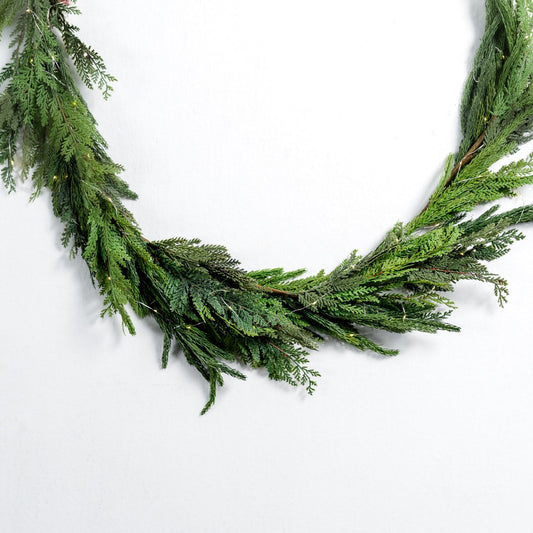 Natural Foliage Festive Garland - 5 ft - Joy By