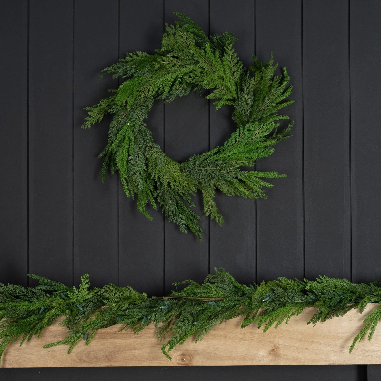 Natural Foliage Festive Garland - Mixed - Joy By