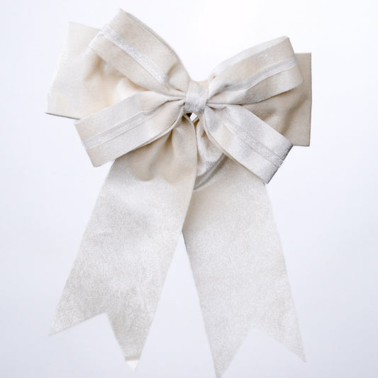 Pure White Festive Bow - Joy By