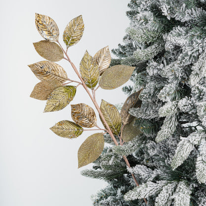 Sage & Platinum Festive Ivy Leaves Pick - Joy By