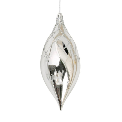 Shiny Silver 7" Shuttle Ornament - Joy By