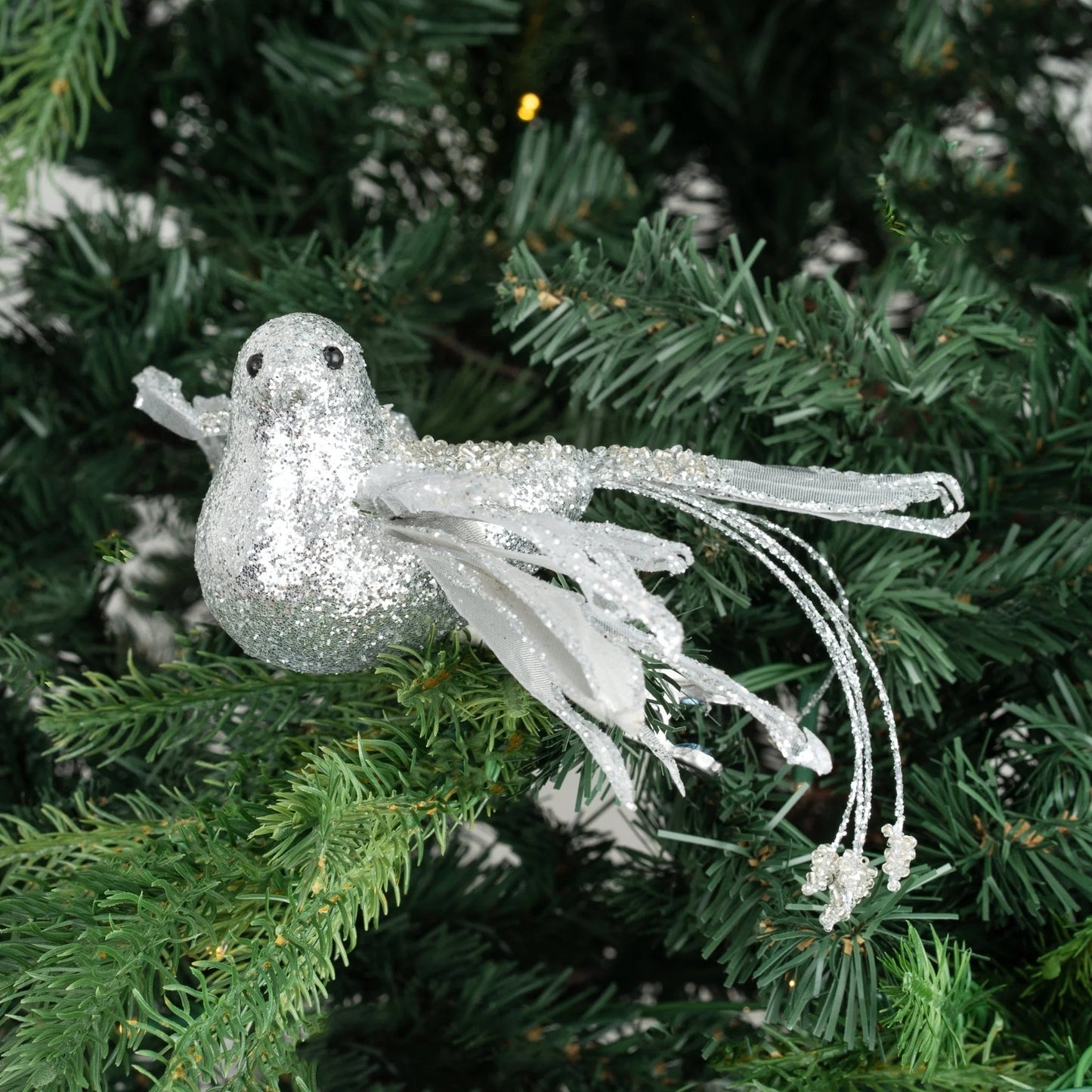 Silver Sparrow Clip on Ornament - Joy By