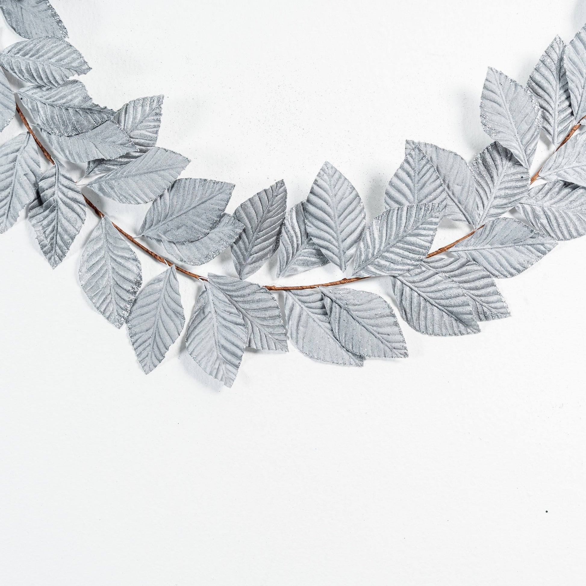 Silver Velvet Garland - 59" - Joy By