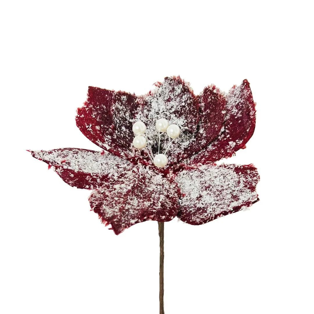 Snow Red Flower Pick - Joy By