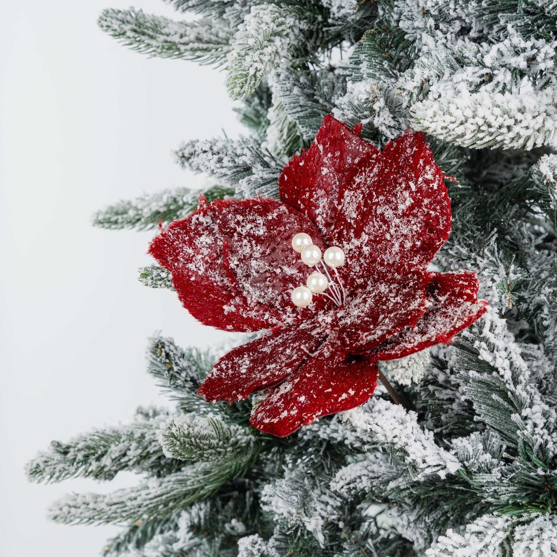 Snow Red Flower Pick - Joy By