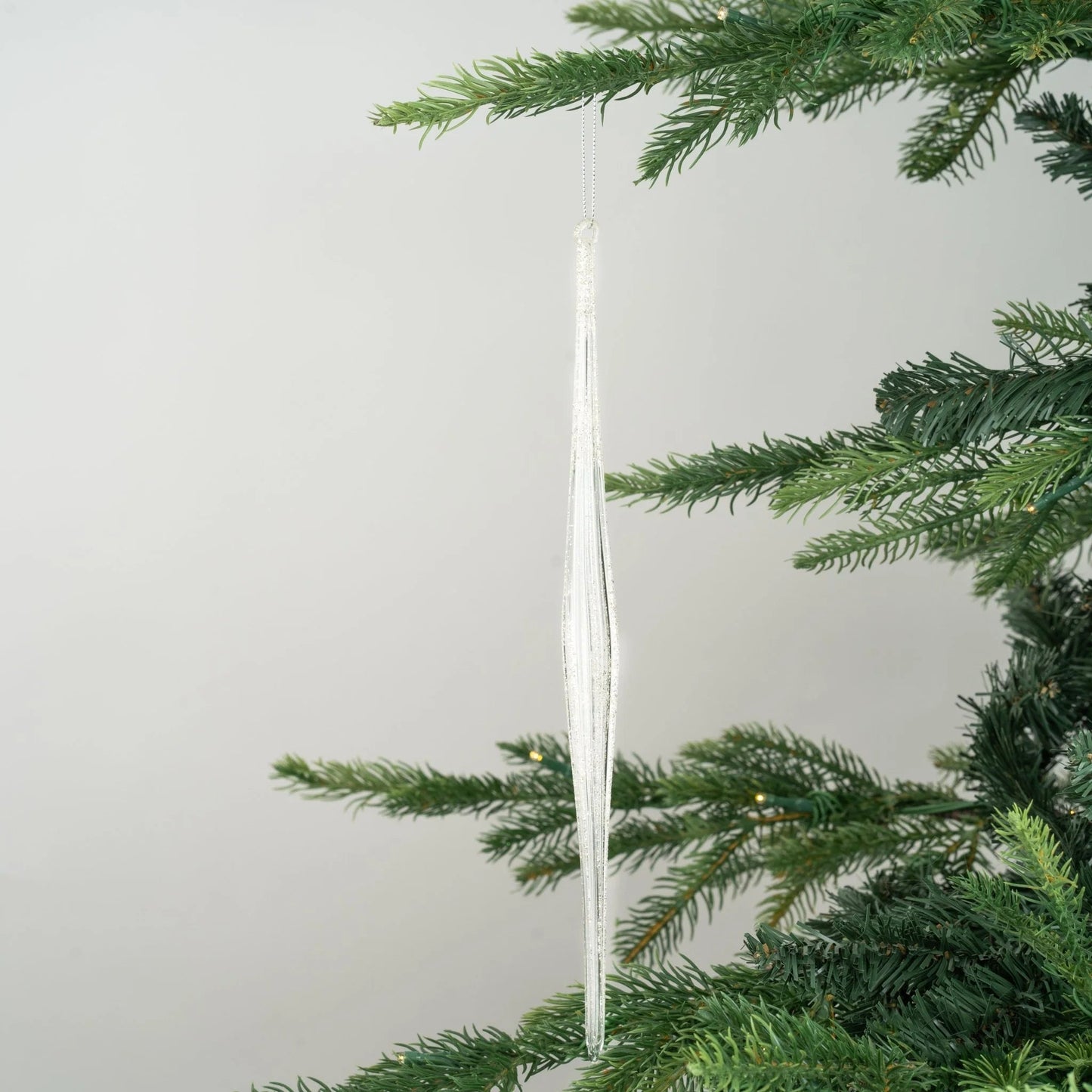 White Crystal Icicle Ornament - Joy By