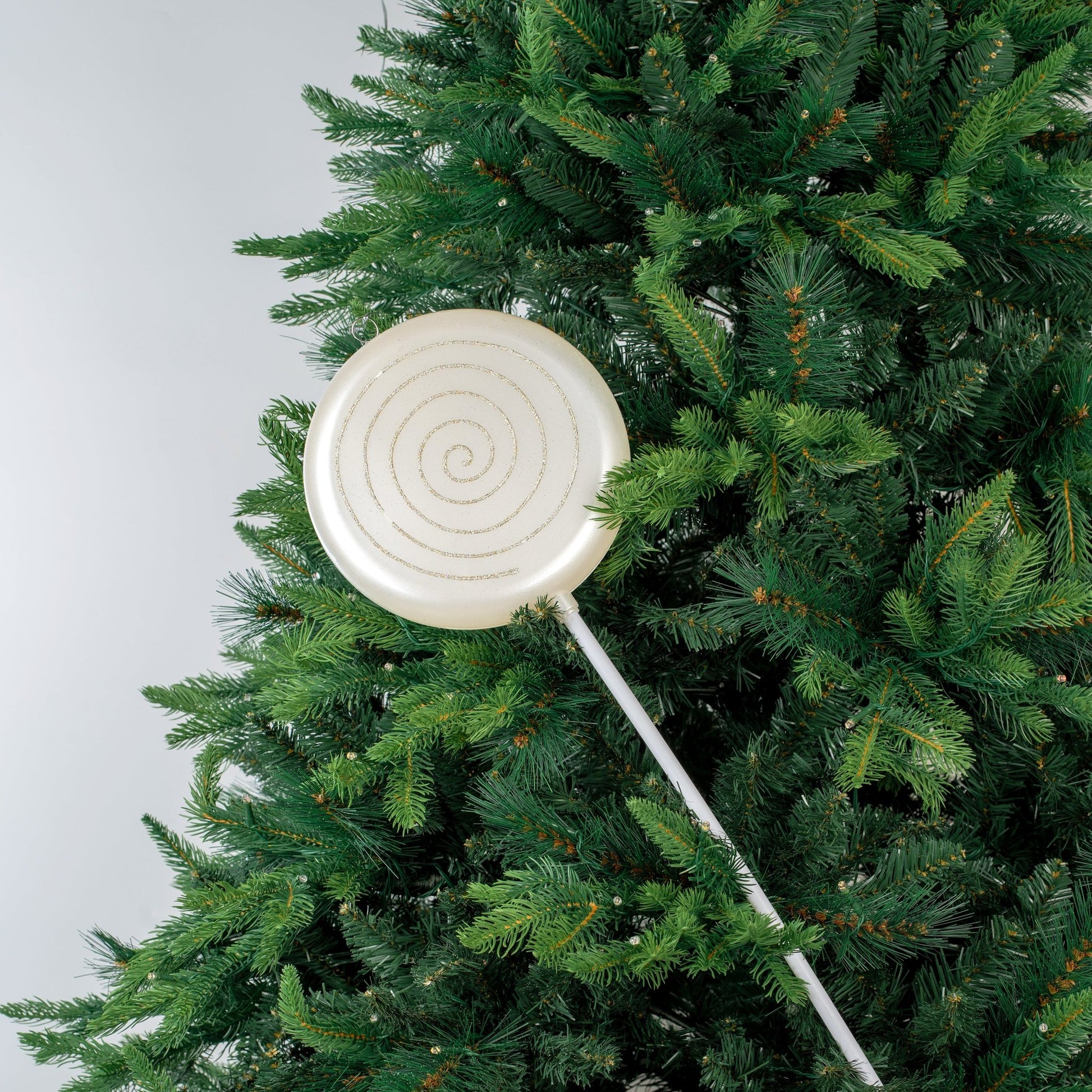 White & Shiny Champagne 24" Lollipop Ornament - Joy By