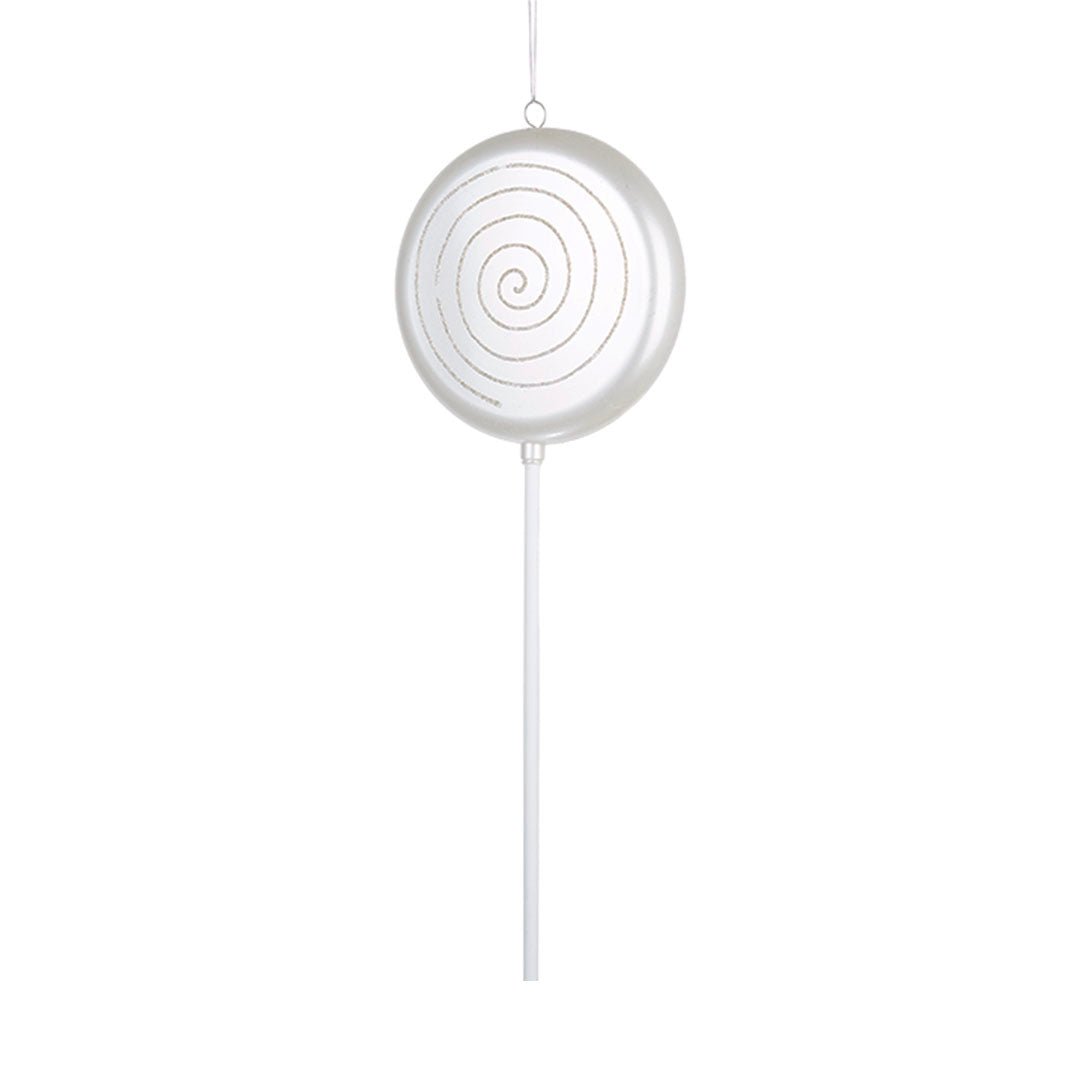 White & Shiny Champagne 24" Lollipop Ornament - Joy By